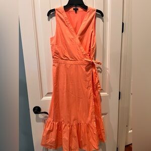 Talbots Wrap Dress Ladies Size 6 100% Cotton Chic Lightweight Quality PC Clemson